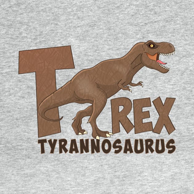 Illustration of a dangerous Tyrannosaurus Rex (or Trex) by Stefs-Red-Shop